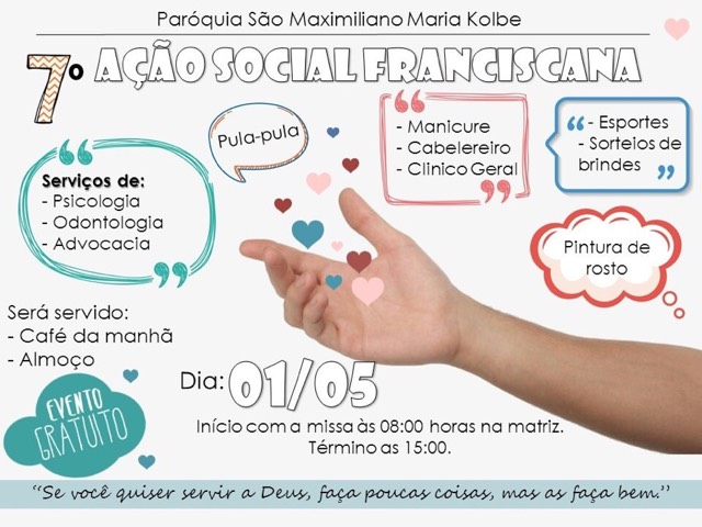 7ª Ação Social Franciscana em Águas Lindas em 01/05