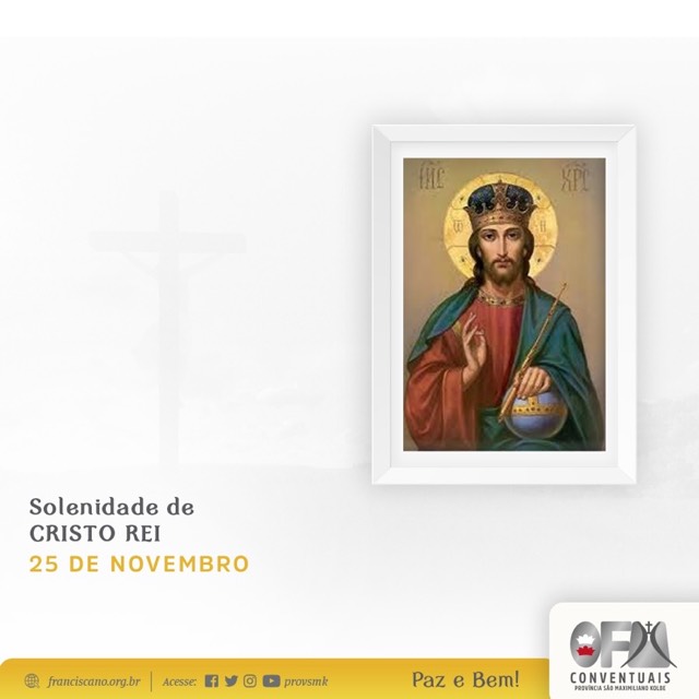 25 de novembro: Solenidade de Cristo Rei